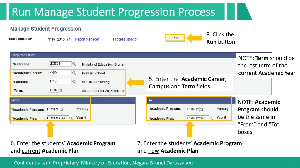 run manage student progression process run manage 1