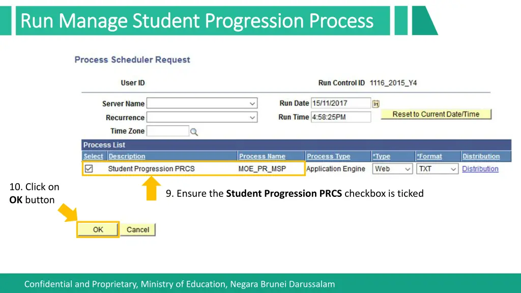 run manage student progression process run manage 2