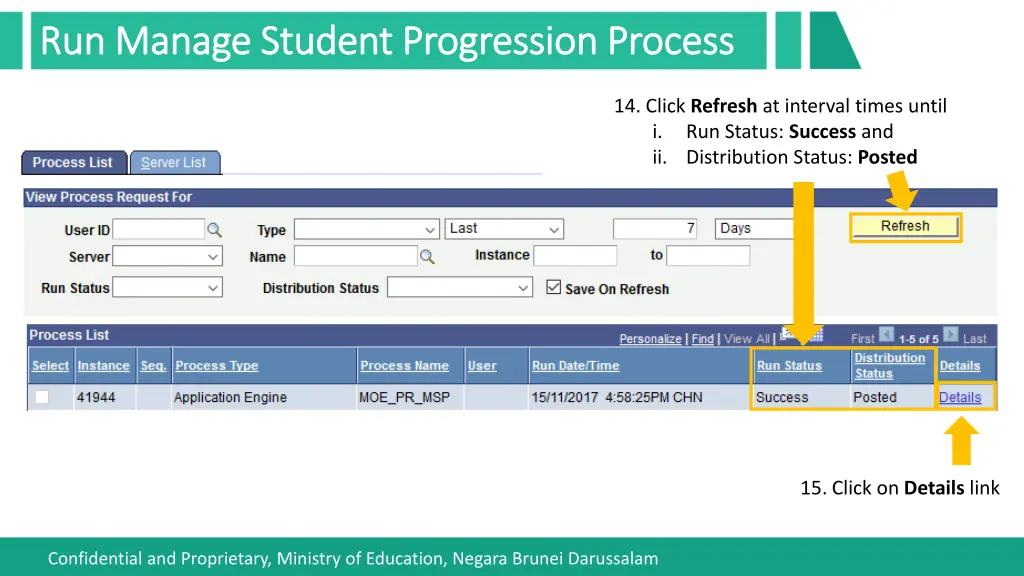 run manage student progression process run manage 5