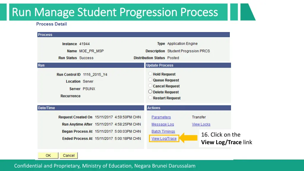 run manage student progression process run manage 6