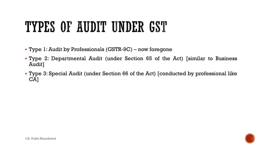 types of audit under gst