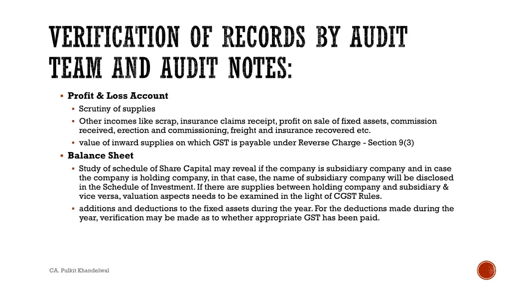 verification of records by audit team and audit 4