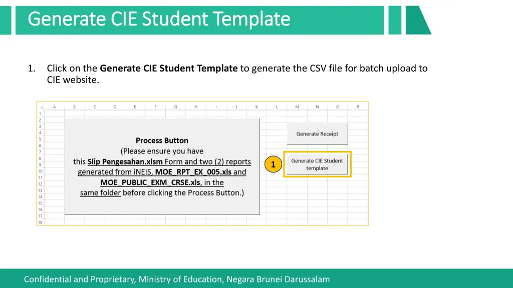 generate cie student template generate