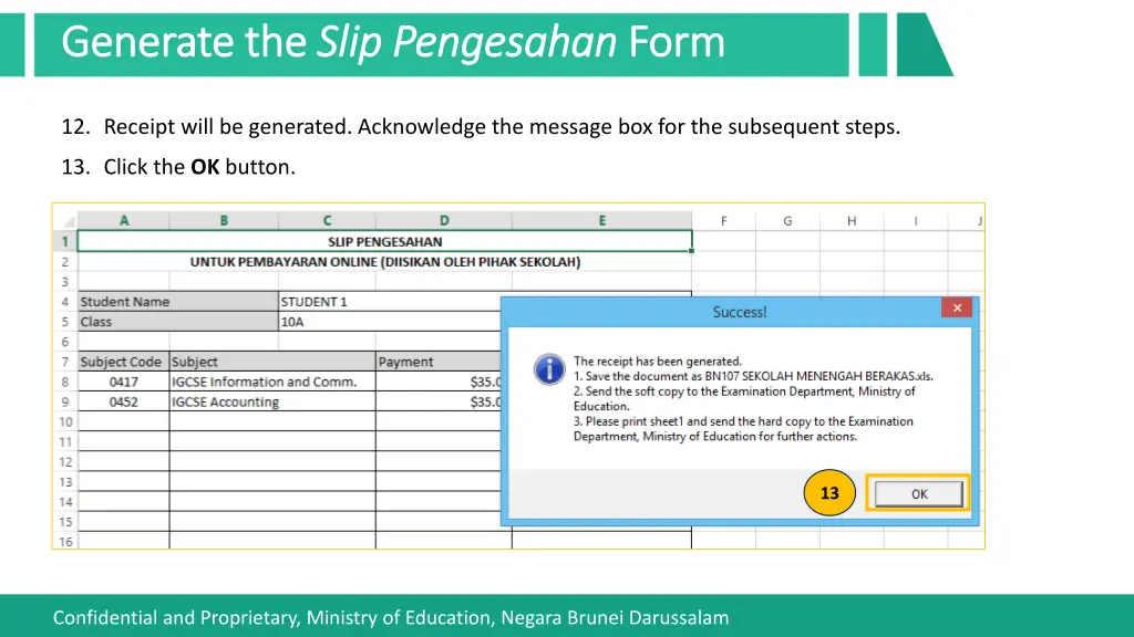 generate the generate the slip 8