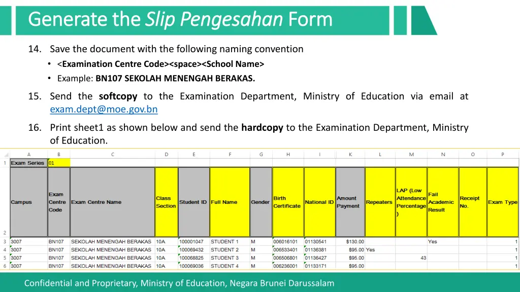 generate the generate the slip 9