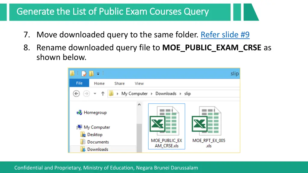 generate the list of public exam courses query 4