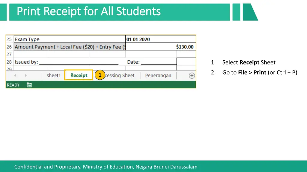 print receipt for all students print receipt