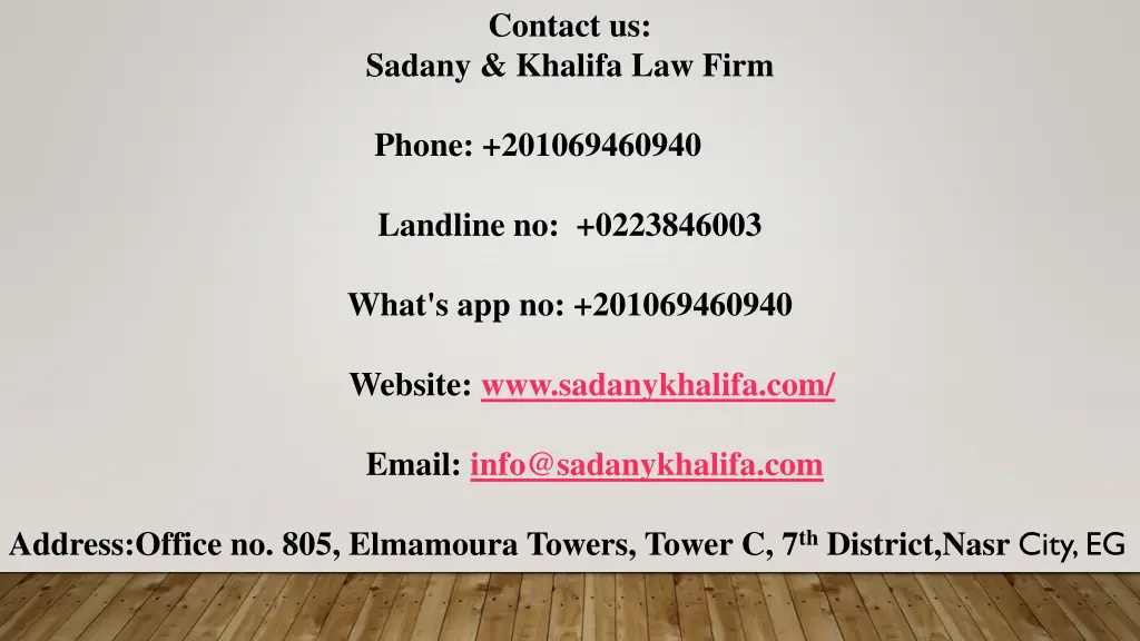 contact us