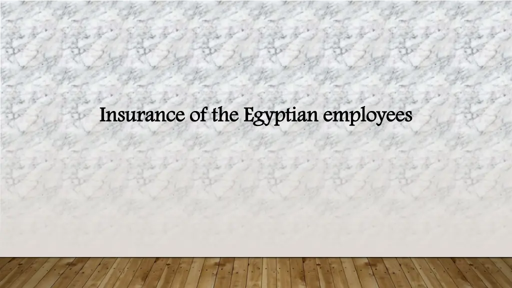 insurance of the egyptian employees