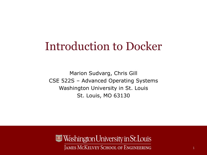 introduction to docker