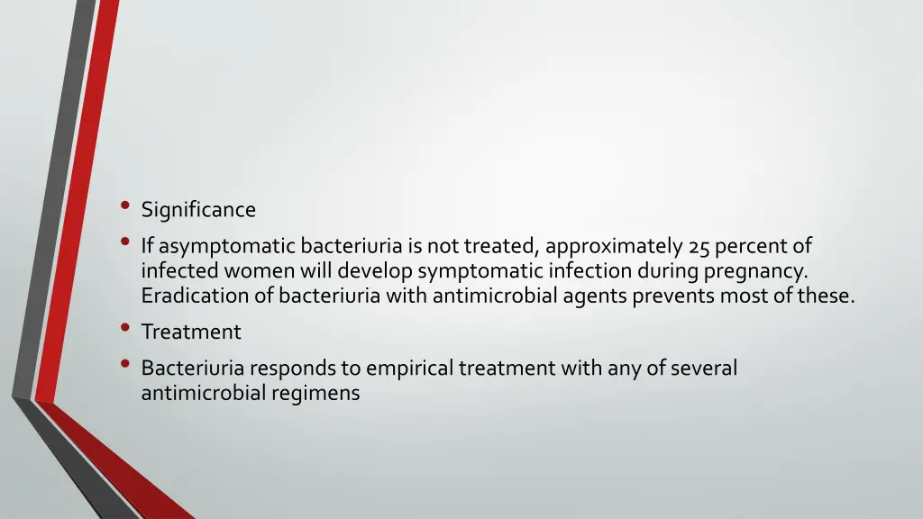 significance if asymptomatic bacteriuria