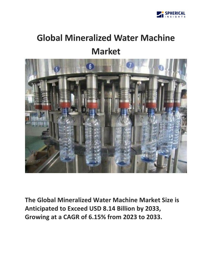 global mineralized water machine market