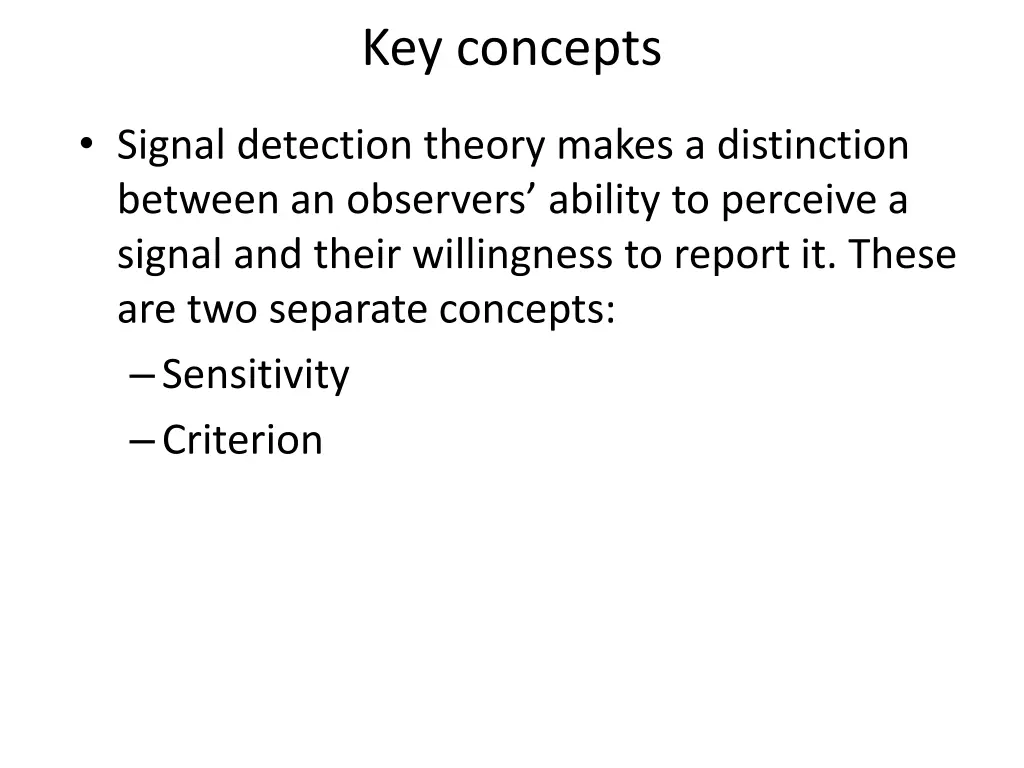 key concepts