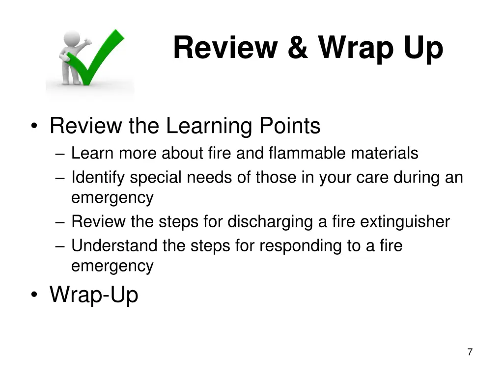 review wrap up