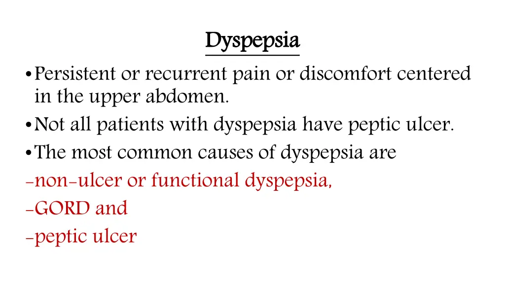 dyspepsia