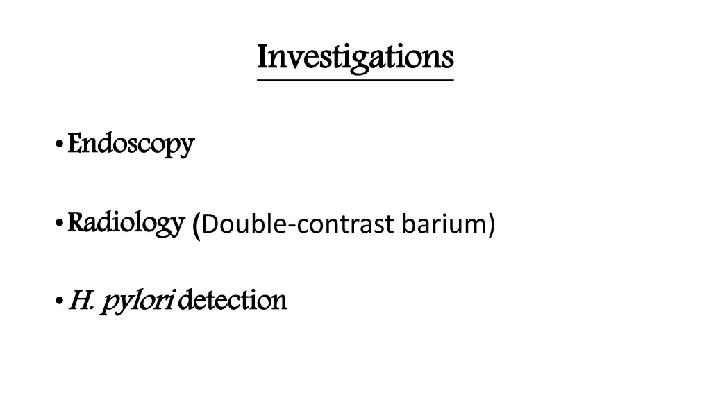 investigations