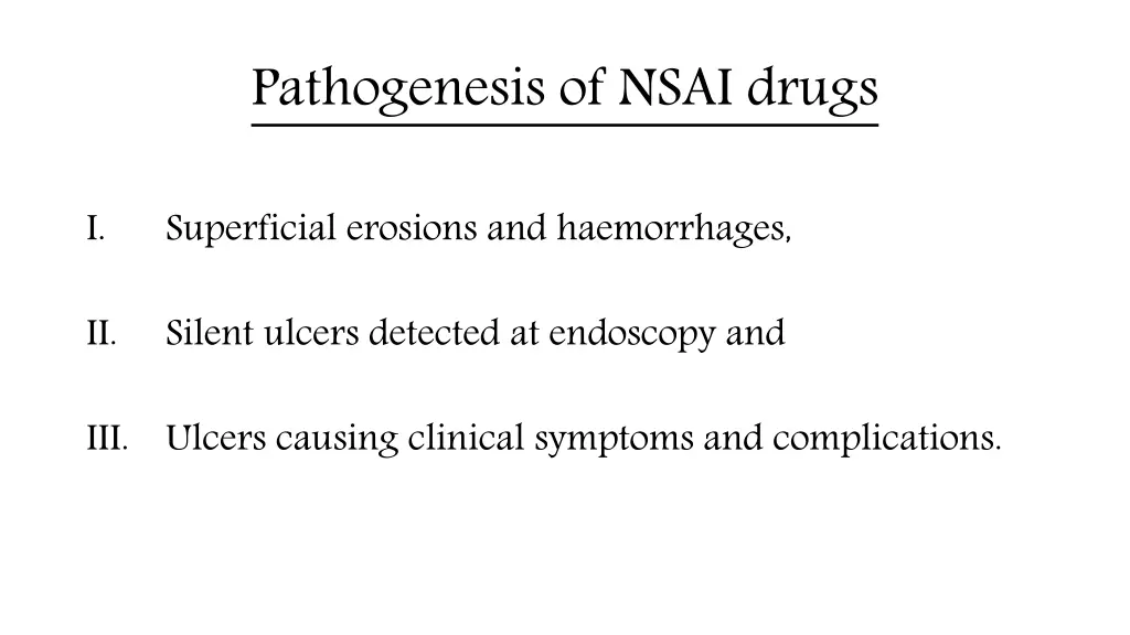 pathogenesis of nsai drugs