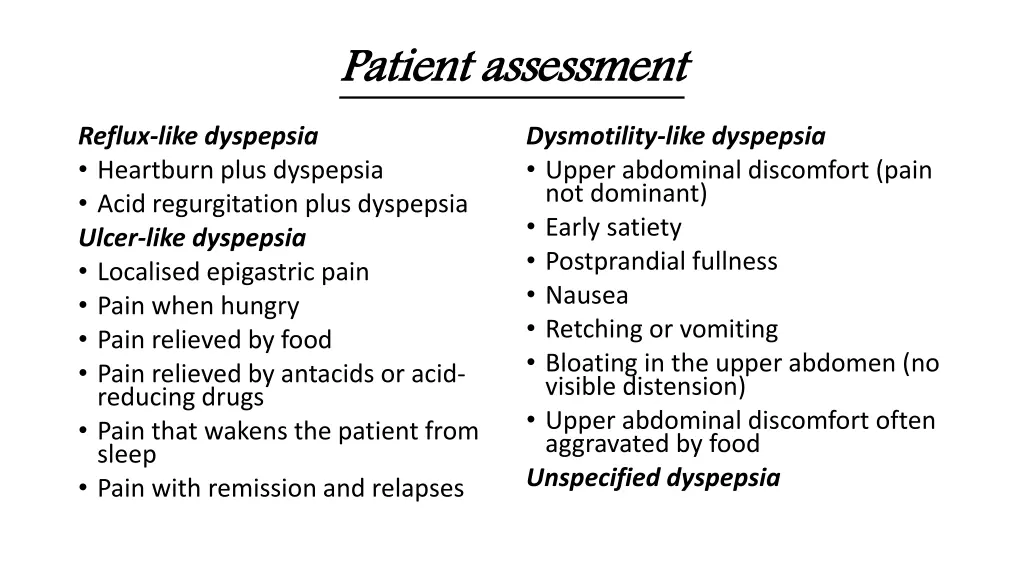 patient assessment