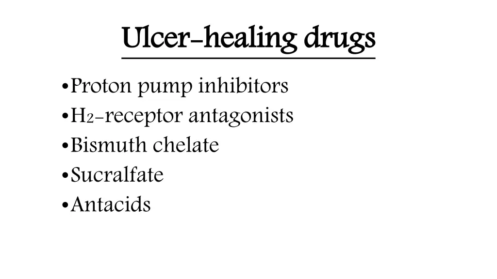 ulcer healing drugs proton pump inhibitors