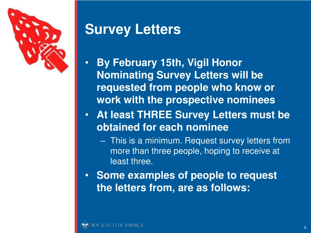 survey letters