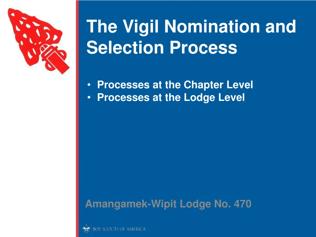 the vigil nomination and selection process