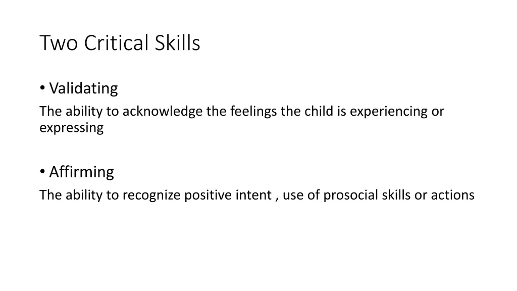 two critical skills