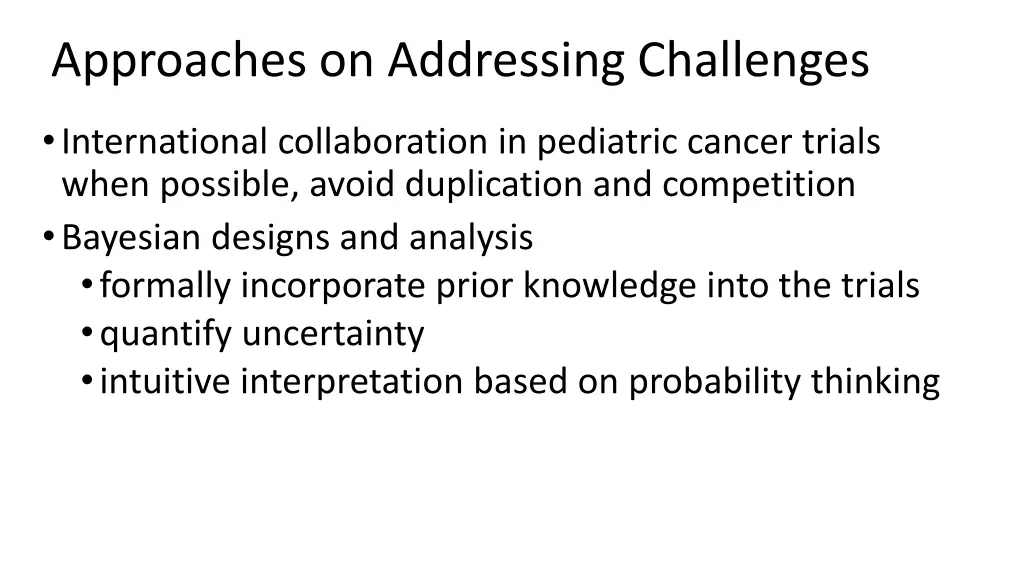 approaches on addressing challenges