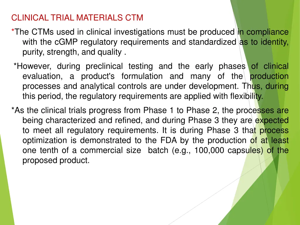 clinical trial materials ctm