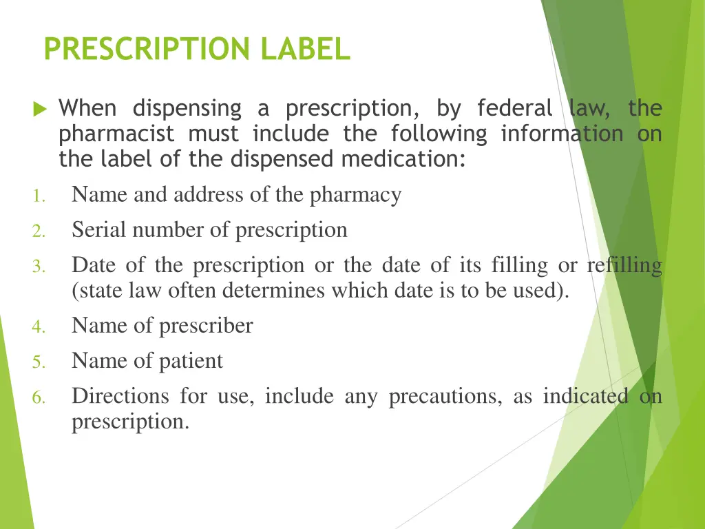 prescription label