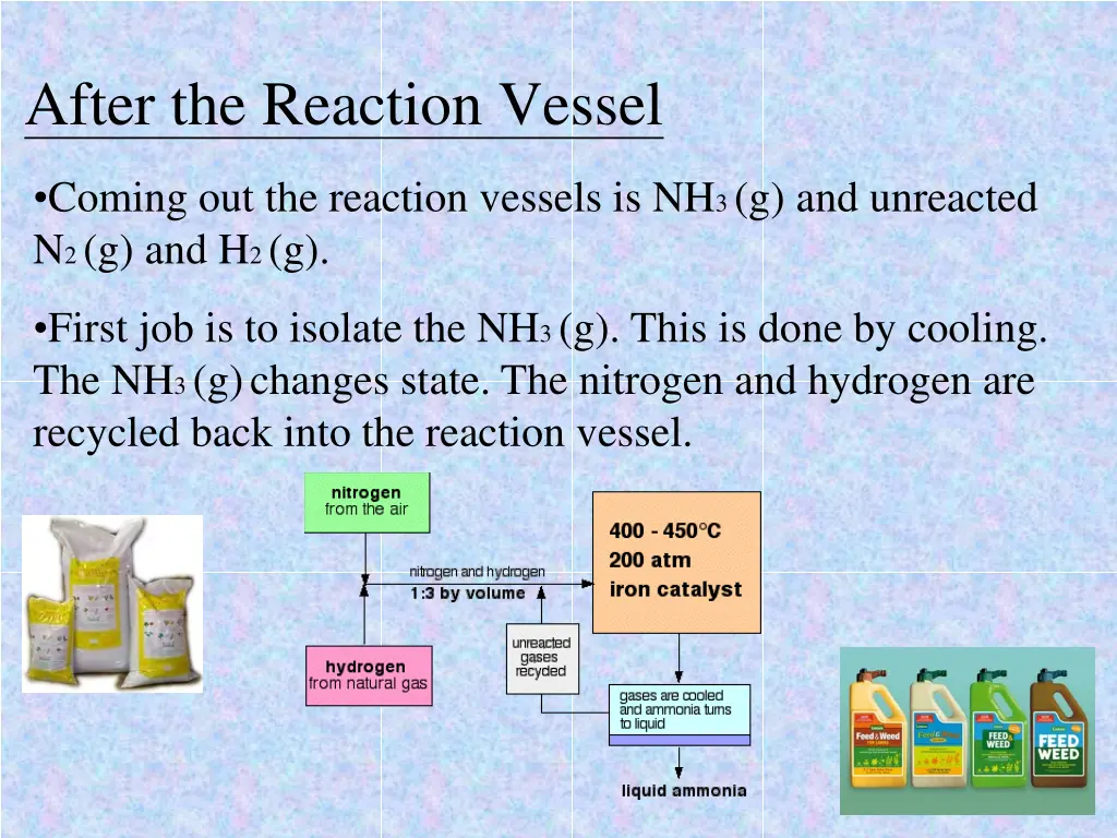 after the reaction vessel