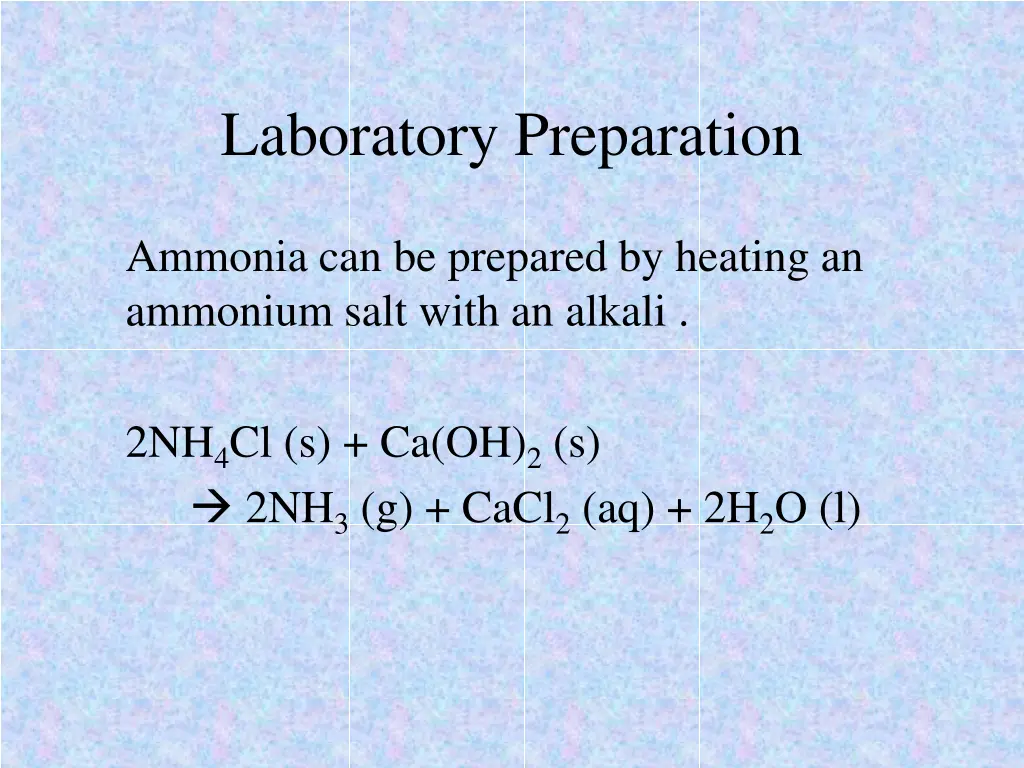 laboratory preparation