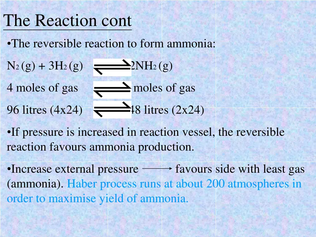 the reaction cont