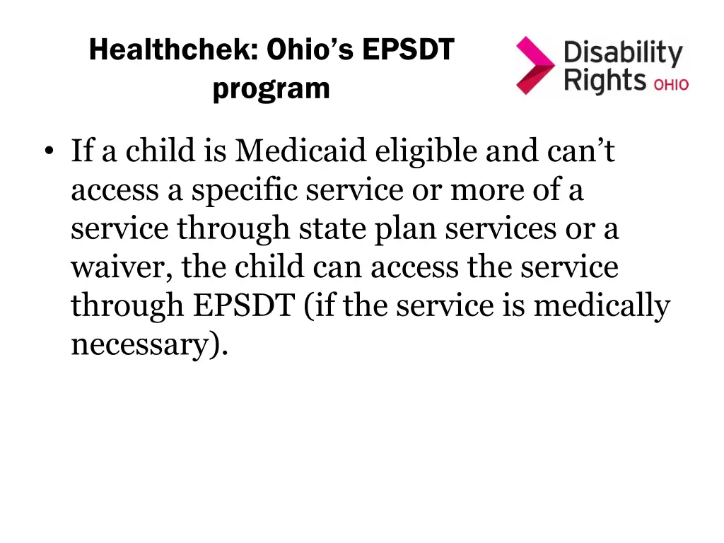 healthchek ohio s epsdt program