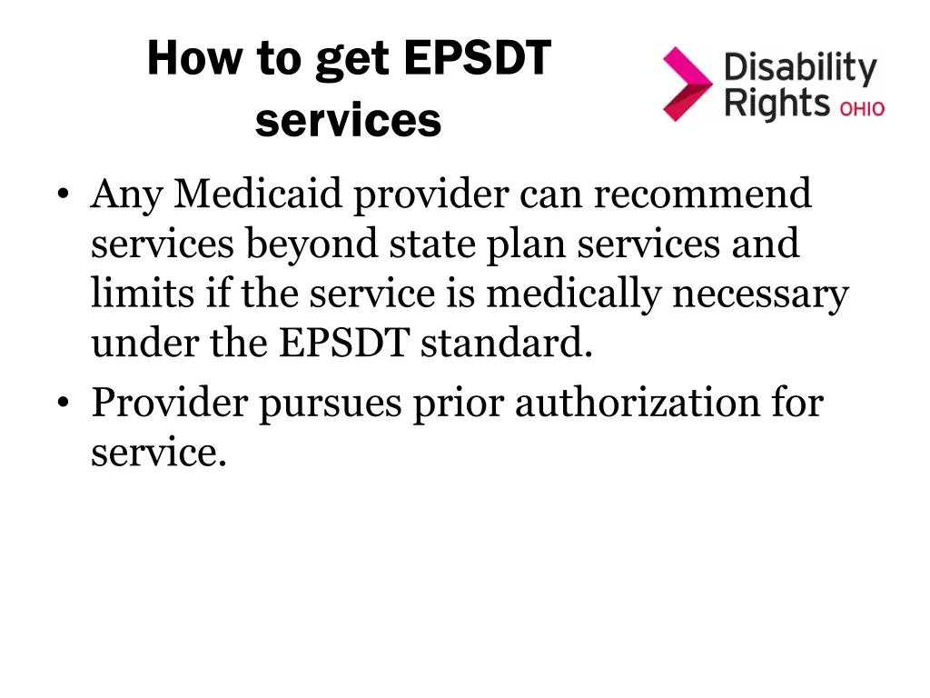 how to get epsdt services