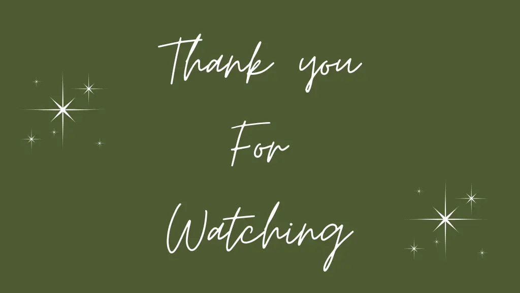 thank you for watching