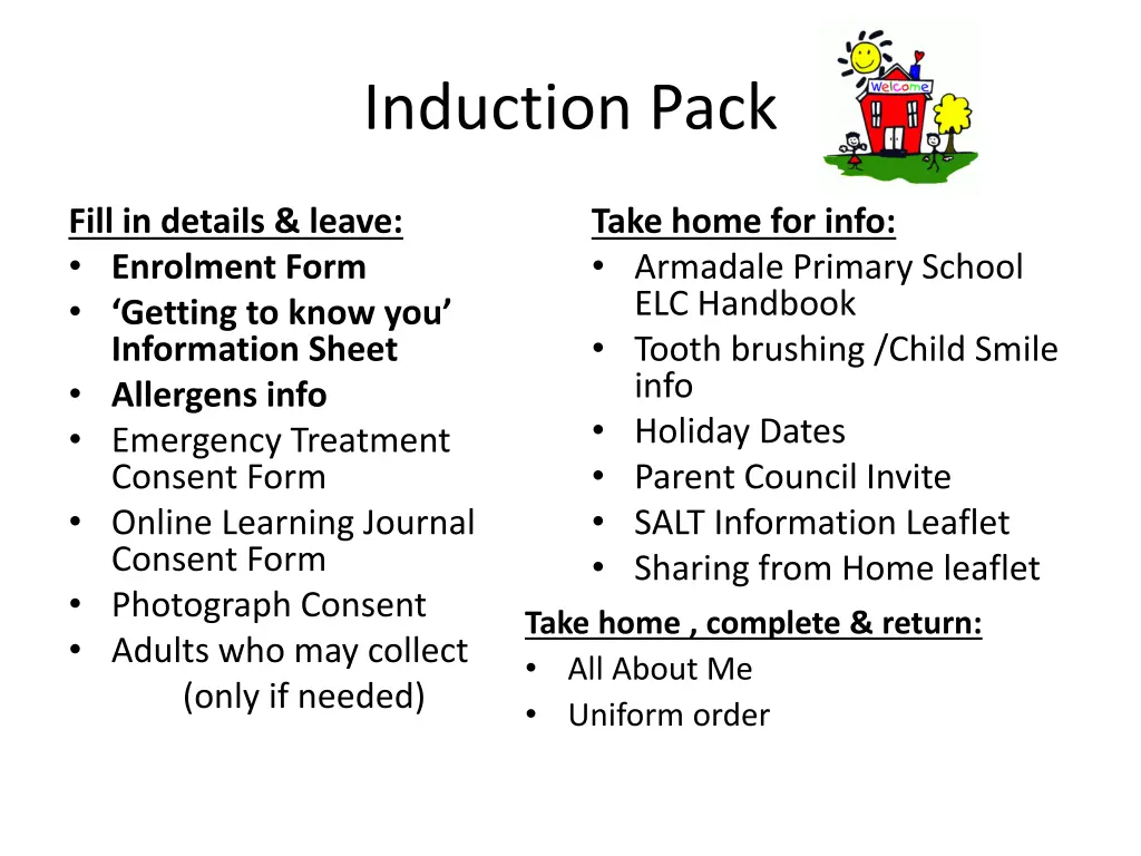 induction pack