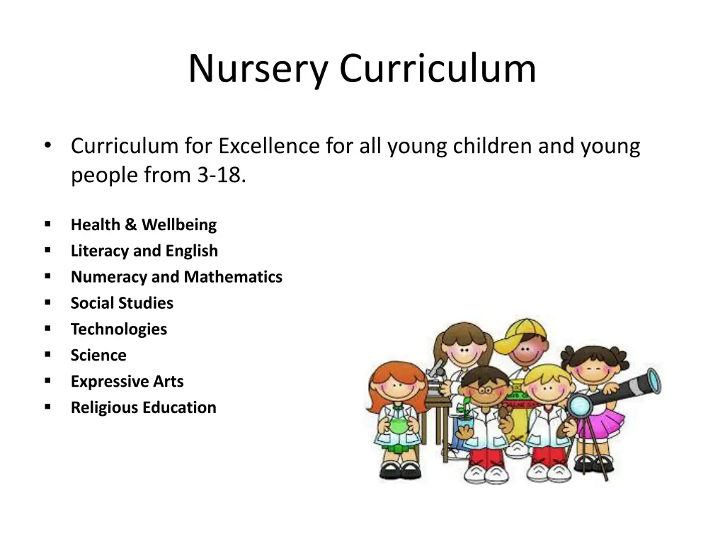 nursery curriculum