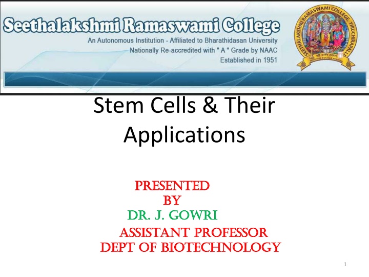 stem cells their applications