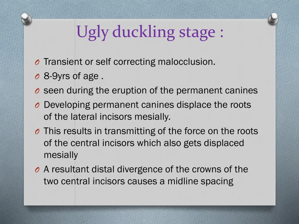 ugly duckling stage