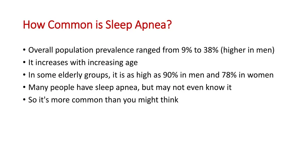 how common is sleep apnea how common is sleep