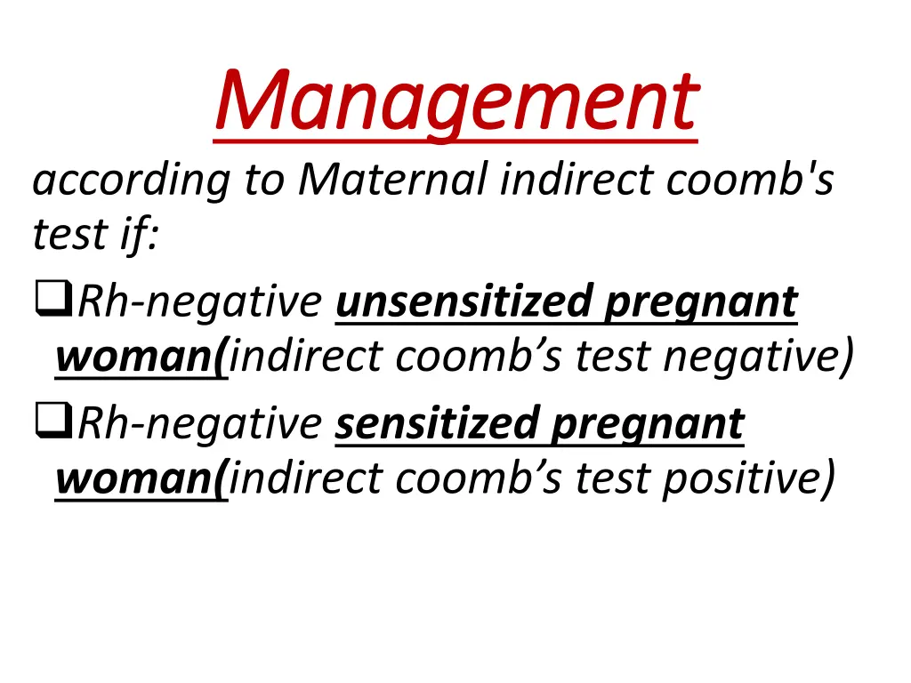 management management according to maternal