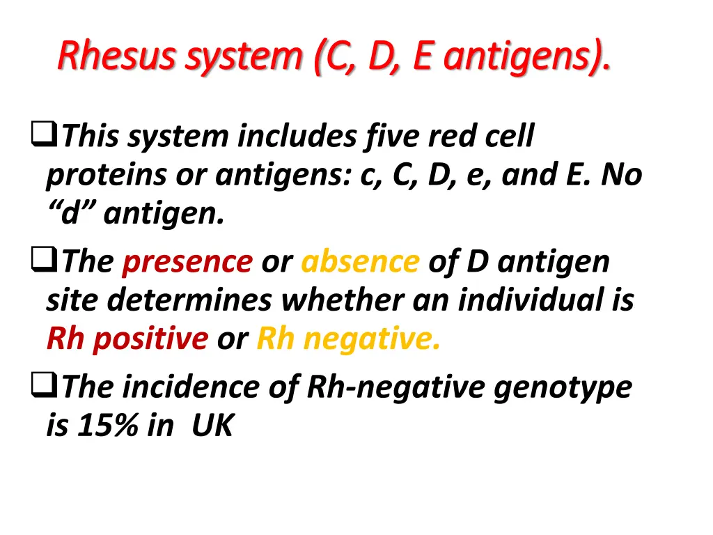 rhesus system rhesus system c