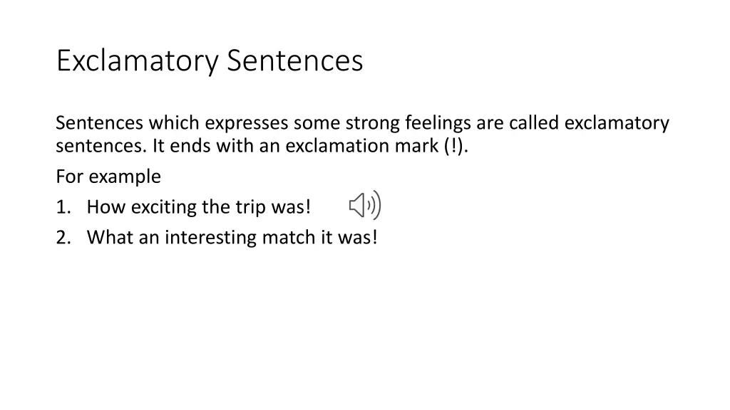 exclamatory sentences