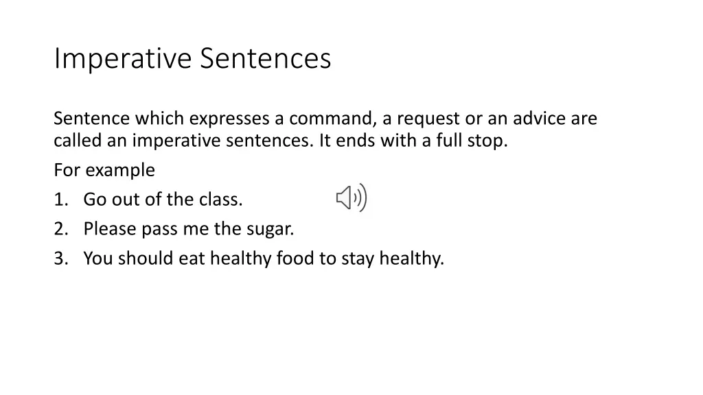 imperative sentences