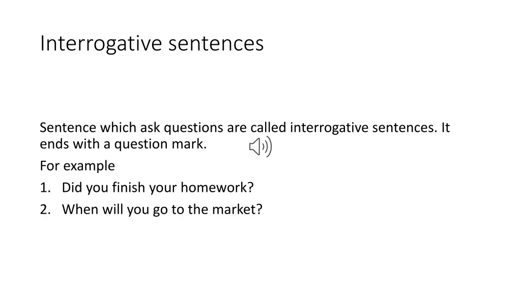 interrogative sentences