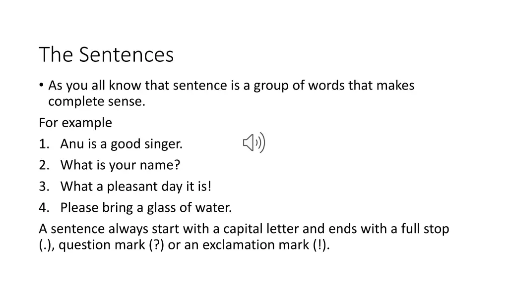 the sentences