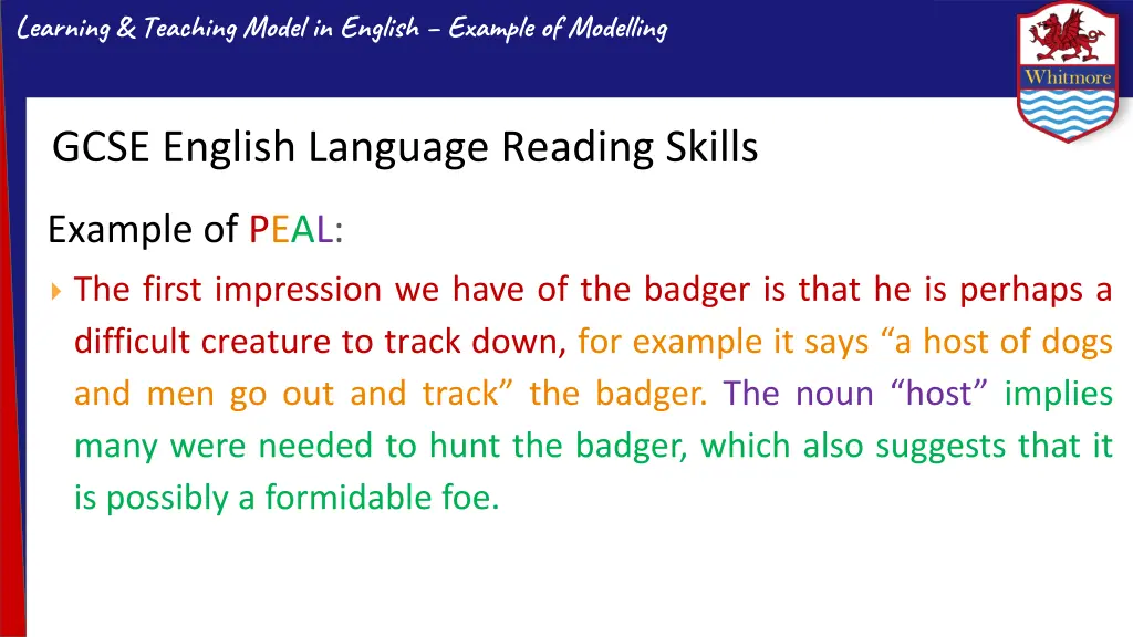 learning teaching model in english example 5