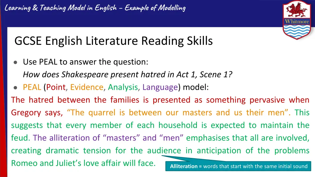 learning teaching model in english example 7