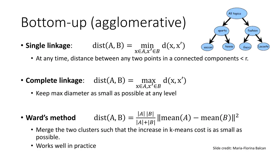 bottom up agglomerative 1