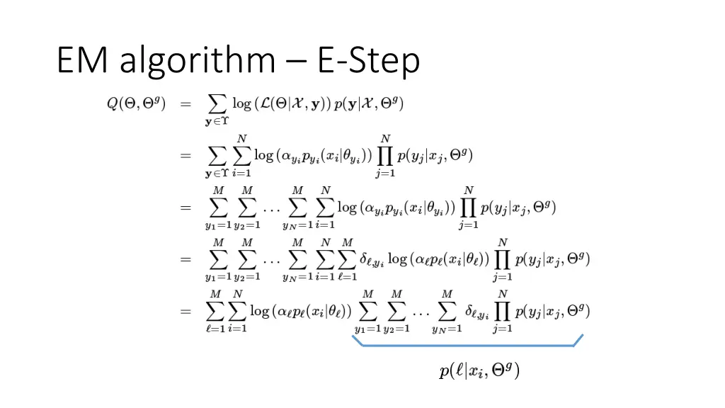 em algorithm e step